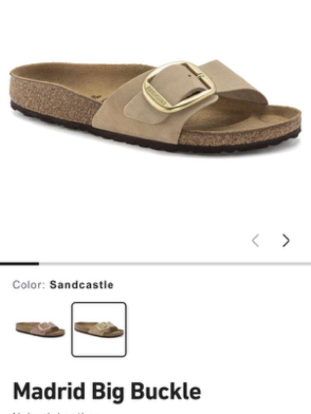 BIRKENSTOCK Madrid Big Buckle Slide Sandal (Women) Sandstone Size 39 - Picture 6 of 13